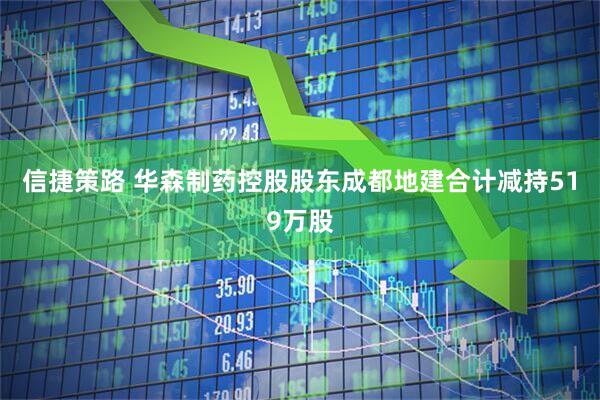 信捷策路 华森制药控股股东成都地建合计减持519万股