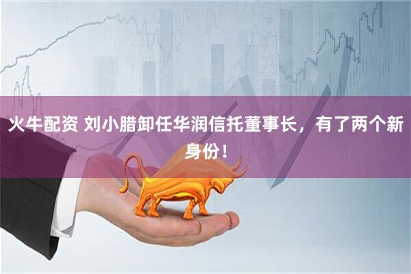 火牛配资 刘小腊卸任华润信托董事长，有了两个新身份！