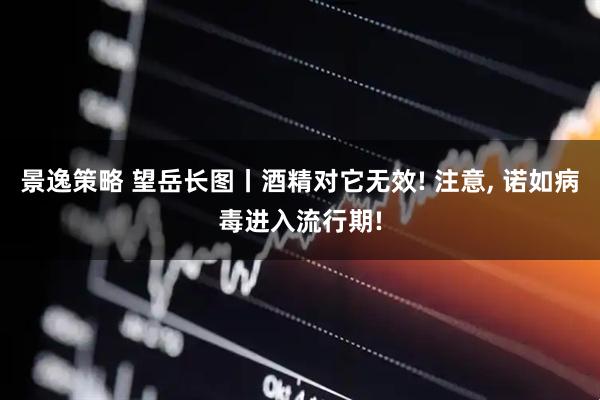 景逸策略 望岳长图丨酒精对它无效! 注意, 诺如病毒进入流行期!