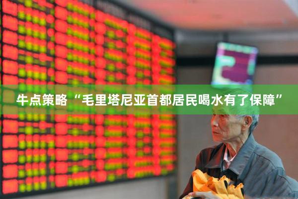 牛点策略 “毛里塔尼亚首都居民喝水有了保障”
