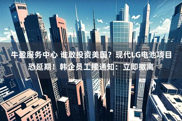 牛盈服务中心 谁敢投资美国？现代LG电池项目恐延期！韩企员工接通知：立即撤离