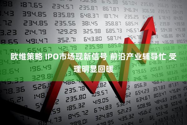 欧维策略 IPO市场现新信号 前沿产业辅导忙 受理明显回暖