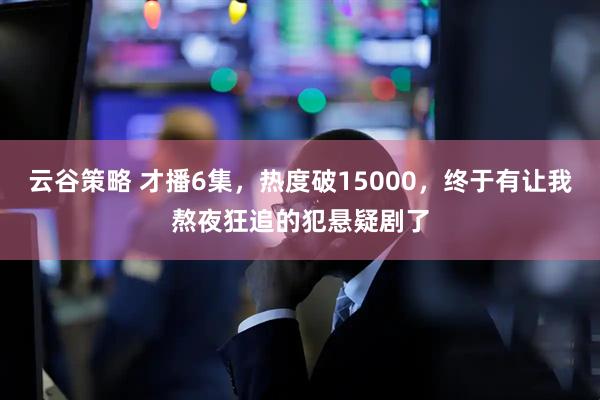 云谷策略 才播6集，热度破15000，终于有让我熬夜狂追的犯悬疑剧了
